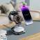 Qi magnetische inductielader 15W 3in1 Mag Safe draadloze oplader foto 1