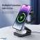 Qi magnetische inductielader 15W 3in1 Mag Safe draadloze oplader foto 2