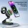 Qi magnetische inductielader 15W 3in1 Mag Safe draadloze oplader foto 5