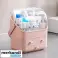 Stor make/up organizer, kosmetik- og smykkeopbevaring med støvtæt låg, Vis kasser med skuffer - PINK billede 6