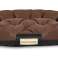 Hundebett OVAL 100x75 cm Personalisiert Wasserdicht Braun Bild 2