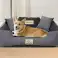 Dog bed playpen KINGDOG 75x65 cm Personalized UNMOVABLE Antislip Grey image 5