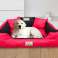 Țarc de joacă pentru pat câine KINGDOG 75x65 cm Personalizat Impermeabil Rosu fotografia 3