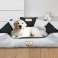 Манеж-кровать для собак KINGDOG 75x65 см Персонализированный водонепроницаемый светло-серый изображение 3