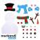 Bonhomme de neige en feutre avec décorations amovibles FELTSNOWMAN photo 3