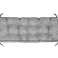 Tuinkussen 120x40 cm met hoge zijkant voor palletbanken waterdicht grijs foto 1