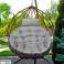 110cm zahradní polštář pro závěsné křeslo Čapí hnízdo voděodolný šedý měkký fotka 2