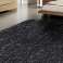 Plush rug SHAGGY 100x160 cm Antislip Black Soft image 2