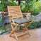 Dārza krēsla spilvens 42x42 cm ūdensnecaurlaidīgs pelēks attēls 3