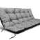Garden Cushion 120x40 cm for Bench Pallets Waterproof Grey image 4