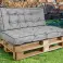 Garden Cushion 120x80 cm with High Side for Bench Pallets Waterproof Grey image 4