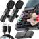 2x USB Wireless Lavalier Microphone C Type C Android iOS for Phone image 1