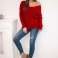 We present to you a fashionable sweater. V-neck sweater image 4