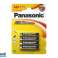 Batteri Panasonic alkalisk strøm LR03 Micro AAA 4 stk. billede 1