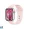 Apple Watch S9 ötvözet. 41mm GPS rózsaszín sportszíj világos rózsaszín M/L MR943QF/A kép 2