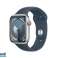 Apple Watch S9 legura. 45mm GPS ćelija. Silver Sport Band Blue M/L MRMH3QF/A slika 2