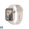 Apple Watch S9 Alaşımı. 41mm GPS Hücresel Starlight Spor Bandı M/L MRHP3QF/A fotoğraf 2