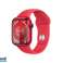 Apple Watch S9 Alaşımı. 41mm GPS Ürünü Kırmızı Spor Bandı M/L MRXH3QF/A fotoğraf 2