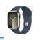Apple Watch S9 ocel 41mm GPS mobilní stříbrný sportovní řemínek modrý M/L MRJ33QF/A fotka 2
