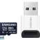 Samsung Pro Ultimate microSD-kaart van 128 GB met USB-kaartlezer MB MY128SB/WW foto 1