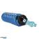 Botella de agua Botella de agua con asa de pajita medida motivacional para gimnasio 1l azul fotografía 5