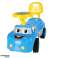 Ride-на тласкач играчка кола усмихнати с рог синьо картина 2