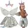 Costume carnival costume disguise unicorn skirt headband silver image 1