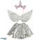 Costume, costume de carnaval, déguisement, licorne, jupe, bandeau, argent photo 1