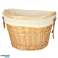 Wicker basket for bicycle, front basket braided insert white image 2