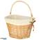 Wicker basket for bicycle, front basket braided insert white image 4