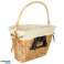 Wicker basket for bicycle, front basket braided insert white image 5