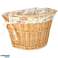 Wicker basket for bicycle, front basket, braided flower insert image 2