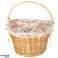 Wicker basket for bicycle, front basket, braided flower insert image 3