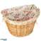 Wicker basket for bicycle, front basket, braided flower insert image 6