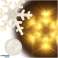 LED лампички, висяща коледна украса, снежинка, 45см, 10 светодиода картина 2