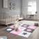 Детский развивающий коврик-пазл из пенопласта 9 деталей 60 x 60 x 1 см Серо-розовый изображение 9