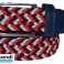 Children's stretch belt with faux leather trim various colours Post image 1