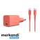 QDOS PowerCube Duo USB Typ-C 25W Corail-laddare för Android bild 2