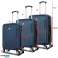 Zestaw 3 obrotowych sztywnych geometrycznych walizek podróżnych 360° zdjęcie 1