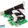 IOCREST 2x soros RS-232 COM portok PCI-e vezérlőkártya Teljes magasság/félmagasság kép 2