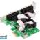 IOCREST 2x Porte COM seriali RS-232 Scheda controller PCI-e a tutta altezza/mezza altezza foto 2