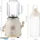 Retro smoothie maker henkilökohtainen tehosekoitin muurauspurkilla, täydellinen pirtelöihin ja smoothieihin, työtaso, astianpesukoneen kestävä, BPA-vapaa, suuritehoinen 300W kuva 4