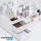 Skuff Type Kosmetisk oppbevaringsboks Klassifisering Desktop Skin Care Organizer Box (Farge: Hvit) bilde 4