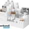Skuff Type Kosmetisk oppbevaringsboks Klassifisering Desktop Skin Care Organizer Box (Farge: Hvit) bilde 1