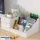 Skuff Type Kosmetisk oppbevaringsboks Klassifisering Desktop Skin Care Organizer Box (Farge: Hvit) bilde 5