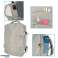 Airplane Travel Backpack Carry-on Luggage 45 x 16 x 28cm USB Cable Waterproof Grey image 5