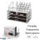 Organizzatore di trucco acrilico trasparente Organizzatore di trucco impilabile a 3 cassetti per fondotinta, rossetto, smalto per unghie, forcine, ottimo regalo per te stesso foto 2