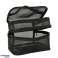 Travel Toiletry Bag Foldable Stacked Organizer for Cosmetics Accessories Storage Black image 4