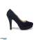 Scarpe da donna - décolleté in pizzo nero con tacco alto foto 2