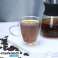 2 tasses de 80 ml CLASSIC AVEC ANSE Tasses à café en verre borosilicaté - double paroi - fait à la main - différentes tailles (80 ML CLASSIC AVEC POIGNÉE) photo 3